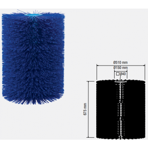 Запасная прямая щетка для автоматической чесалки для КРС Melasty (Турция)