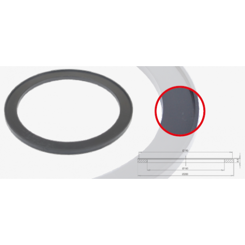 Прокладка крышки бака из нержавеющей стали для доильного аппарата 30 литров (Турция)