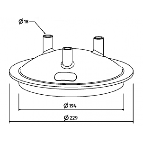 Крышка ведра пластик 40л, 3 отверстия Melasty