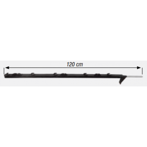 Стойка пластиковая с металлическим наконечником и креплениями для проволоки (Турция) Melasty 120 см