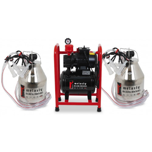 Доильный аппарат для коз ТKS 4PS,  2 бидона 30л, четыре навески, Меласти (Melasty) 