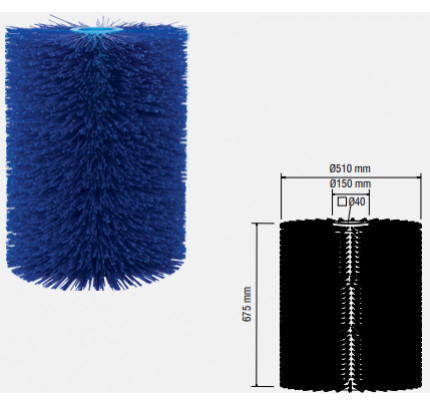 Запасная прямая щетка для автоматической чесалки для КРС Melasty (Турция)