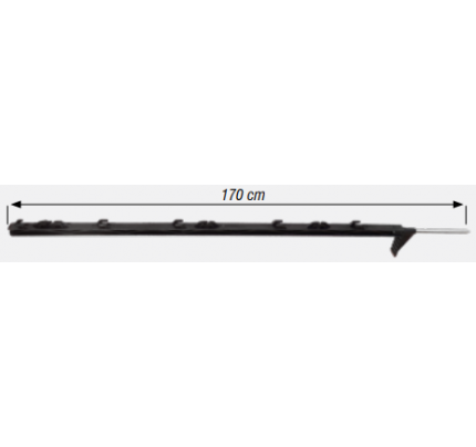 Стойка пластиковая с металлическим наконечником и креплениями для проволоки (Турция) Melasty 170 см