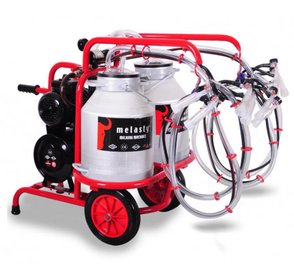 Доильный аппарат для овец, 2 подвески, силикон, 2 бидона по 30л алюминий Меласти (Melasty) TKKY 4-2 AS